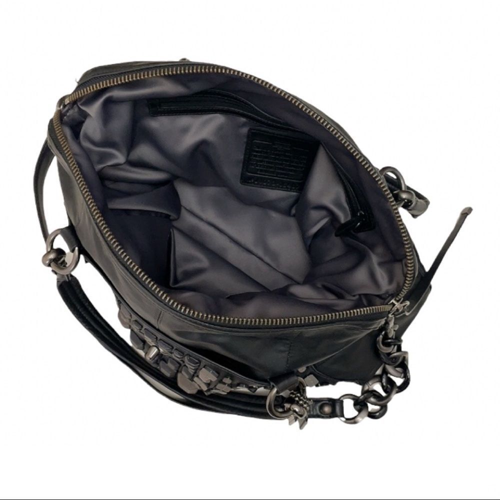 COACH Studded Flagship Ella Bag in Black - Picture 2 of 10